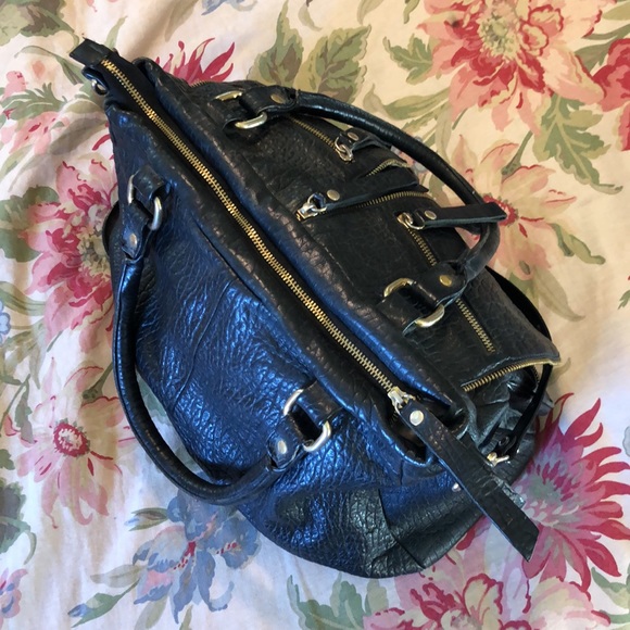 CRIZZAPI Bolsas Brazil Thick Pebbled Leather Zipper Detail Motorcycle Pouch LUXE - Picture 14 of 16